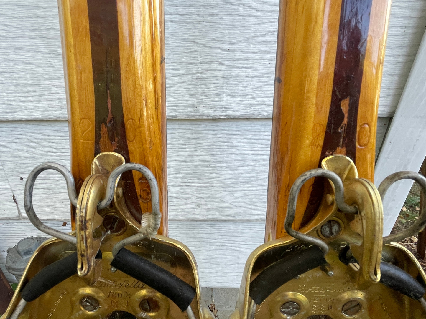 BARGAIN BIN!!! - 210cm Landsem Early 1970s Wood Cross-Country Racing Skis - NORWAY - "Plastrelagt" Base