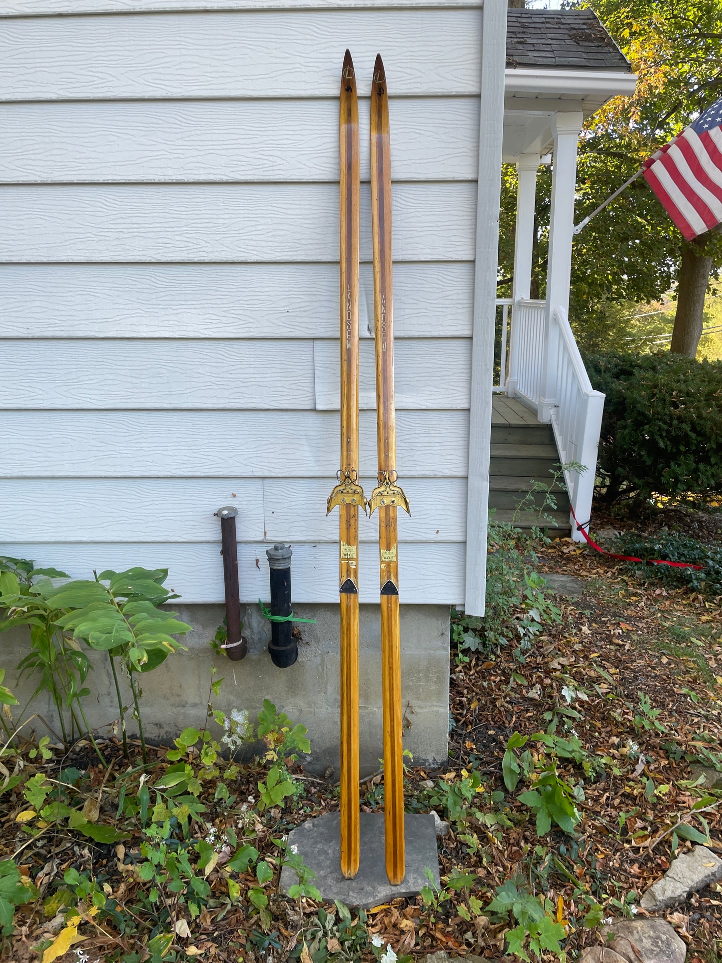 BARGAIN BIN!!! - 210cm Landsem Late 1960s Wood Cross-Country Racing Skis - NORWAY - Race Pedigree!!!