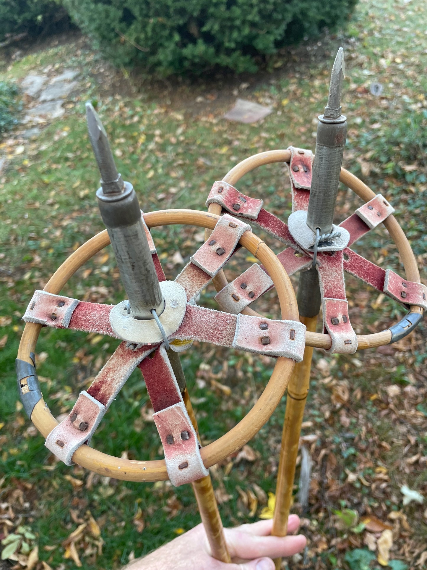 140cm Karhu Bamboo Cross-Country Ski Poles from FINLAND - 1950s - Relics!!!