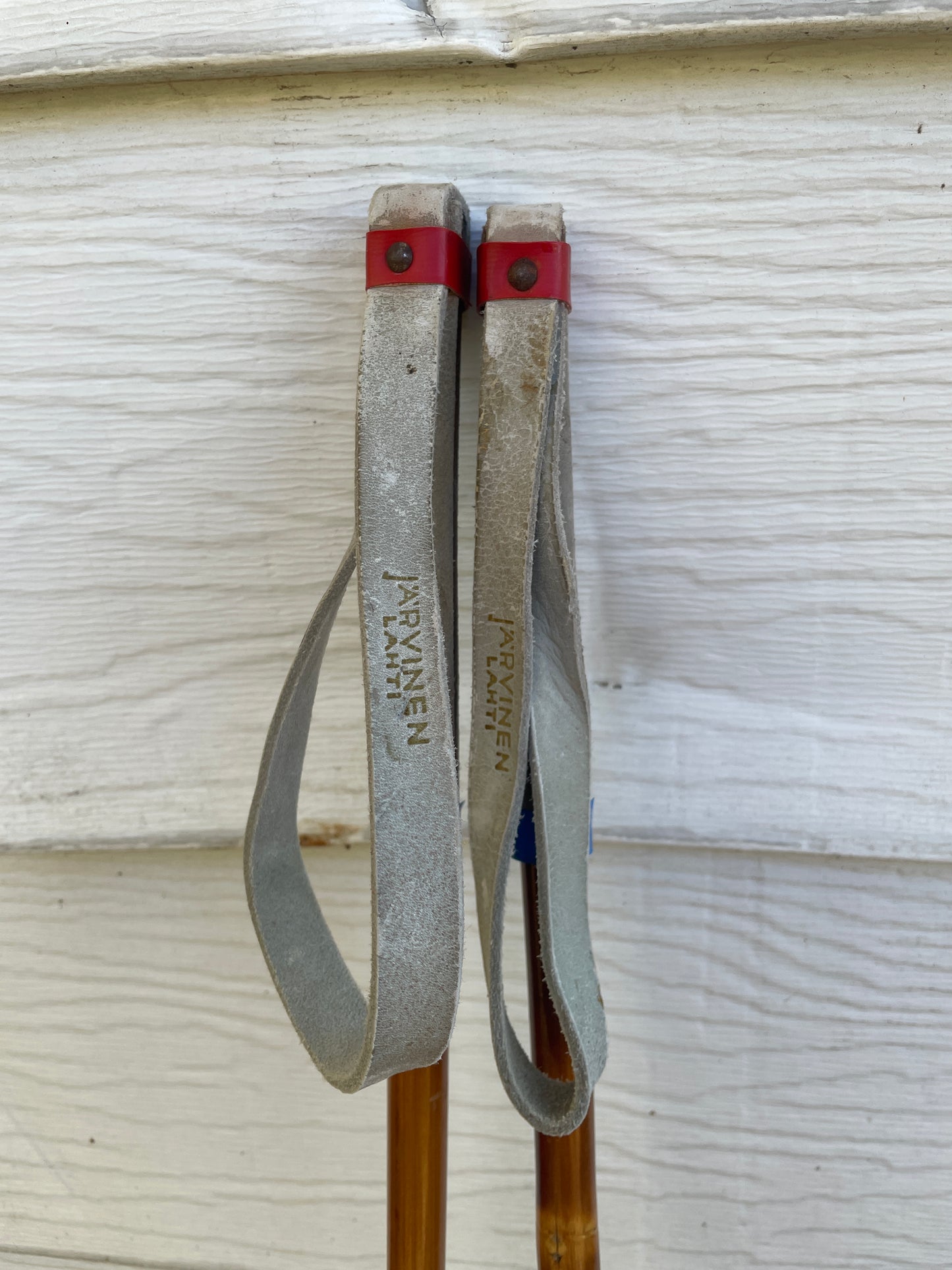 135cm Järvinen Bamboo Cross-Country Ski Poles - 1960s - New Baskets!!! UUSI UUSI UUSI
