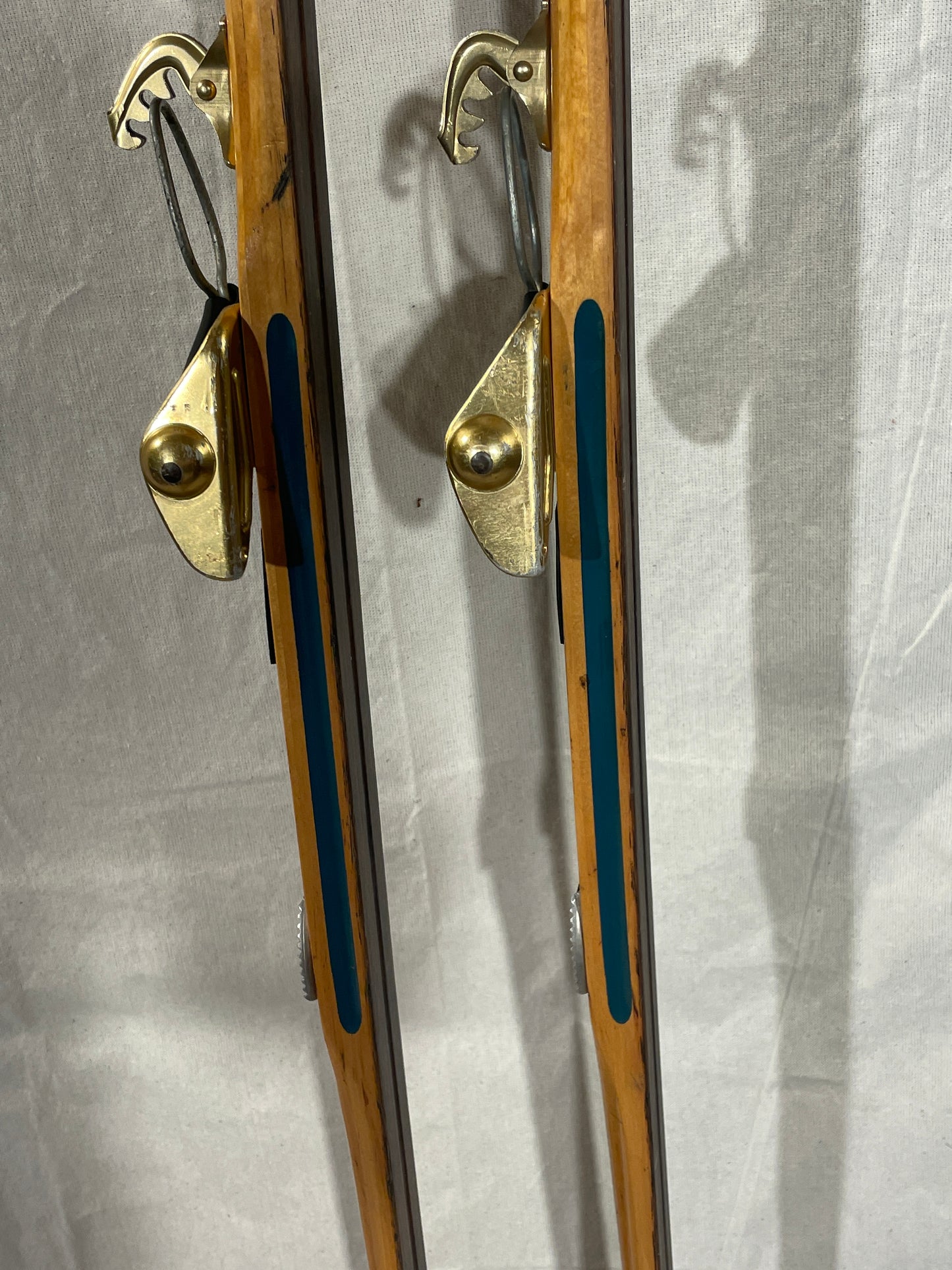 205cm Blå-Skia Wood Nordic Racing Skis - Early 1960s - BEAUTIFUL CONDITION!