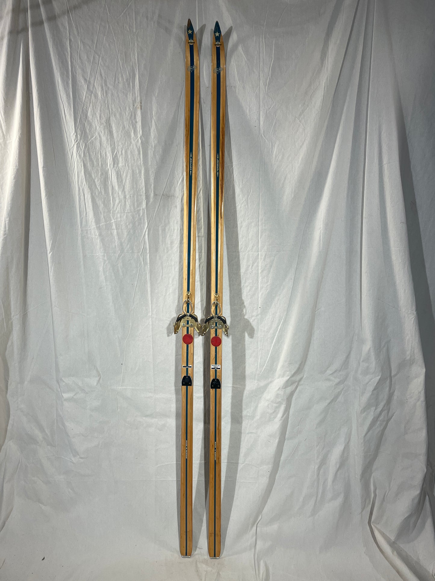 215cm Blå-Skia Wood Nordic Racing Skis - "Perma-Gli" Base - Nicely Maintained!