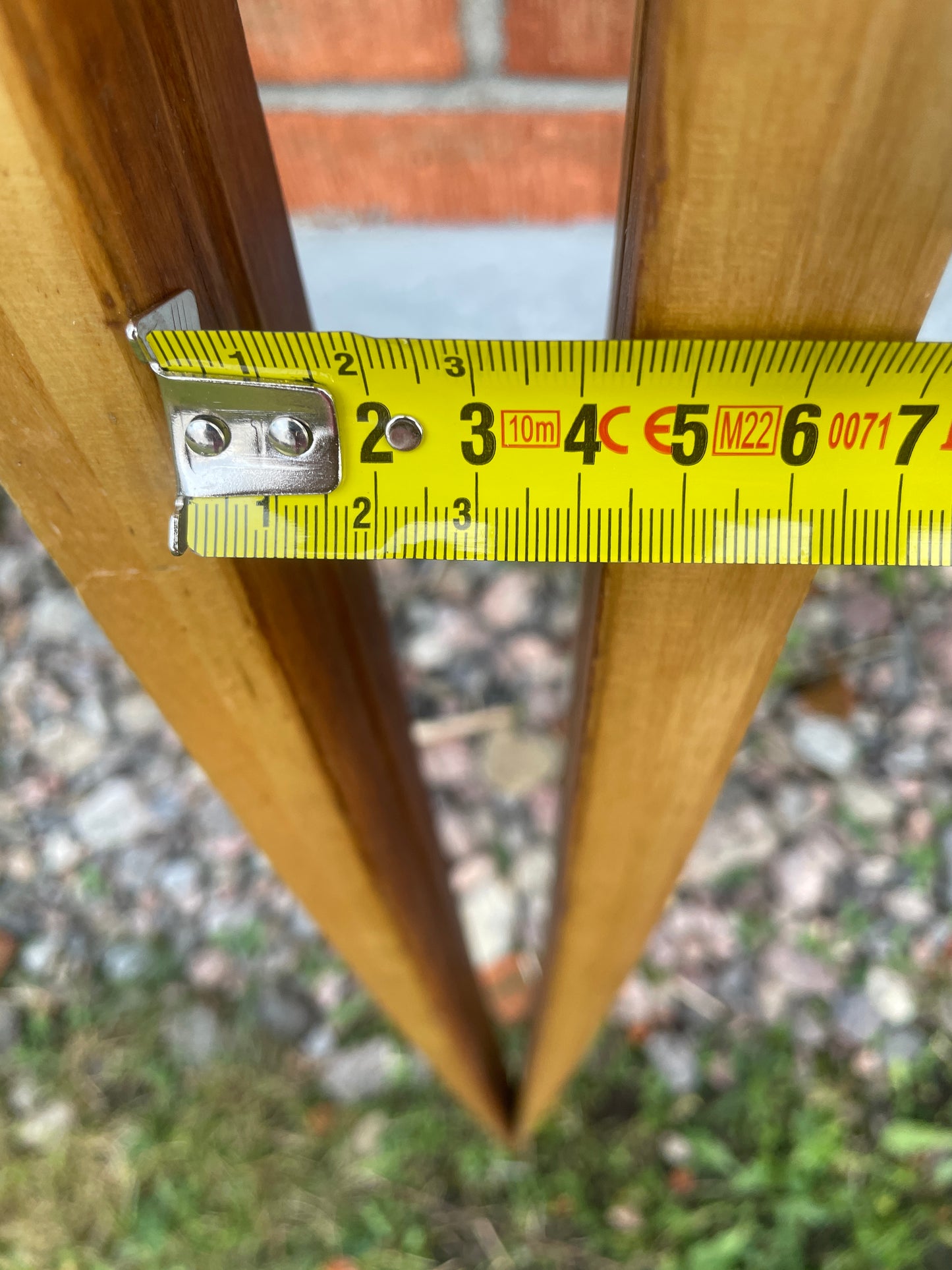 200cm Tallinn (Estonia) "Dünamo" 1980s Wood Cross-Country Skis - with Matching Vintage Ski Clamps!!!