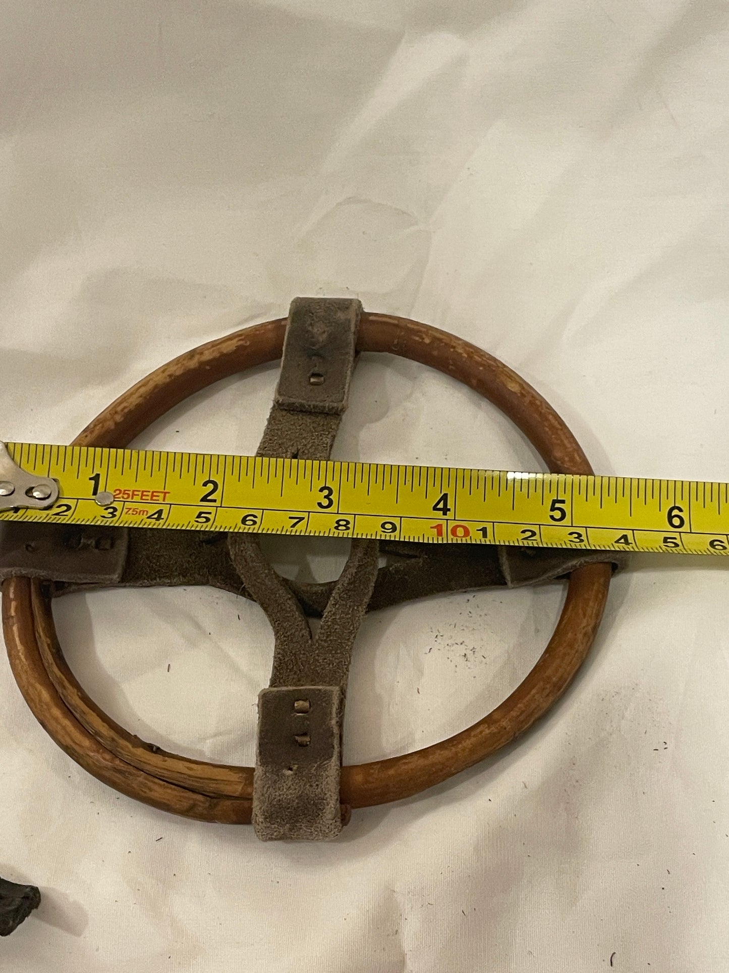 Leather/Wicker Ski Basket from Early 1960s