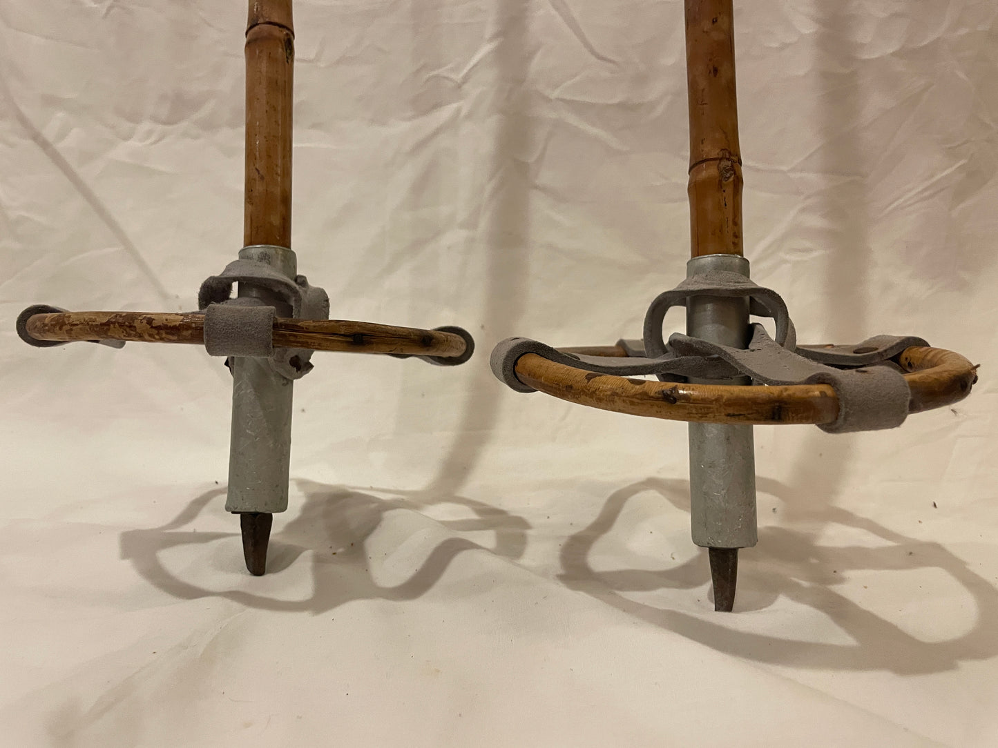135cm Vintage Norwegian Bamboo Cross-Country Ski Poles - OLD SCHOOL!