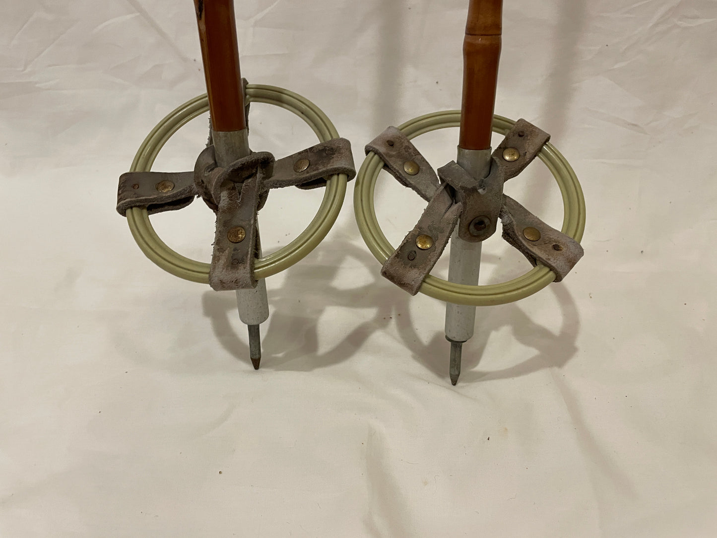 130cm Gresvig Norwegian Bamboo Cross-Country Ski Poles - Bamboo/Leather