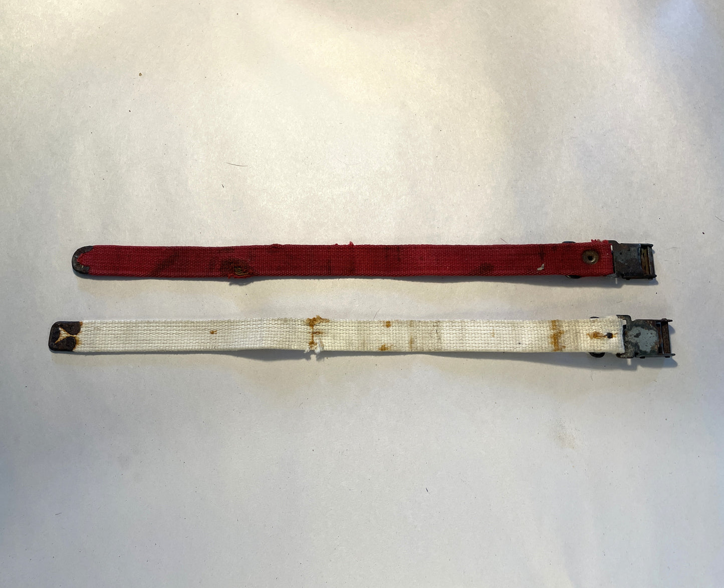 Vintage Ski Ties from Norway - Pair - Red/White