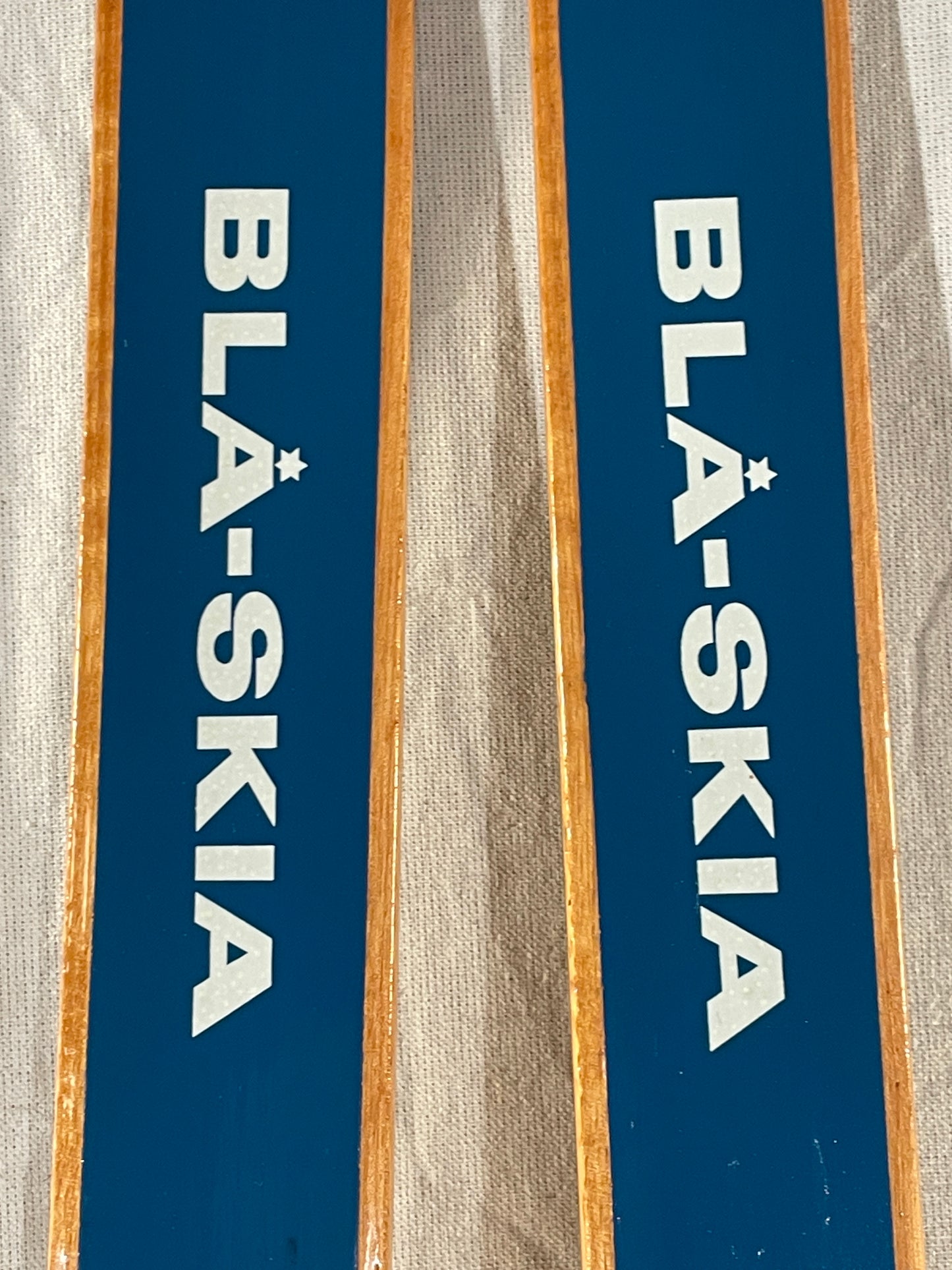 195cm Blå-Skia Wood "Tur-Langrenn" Light Touring Cross-Country Skis - Early 70s - TIMEPIECE!!!!