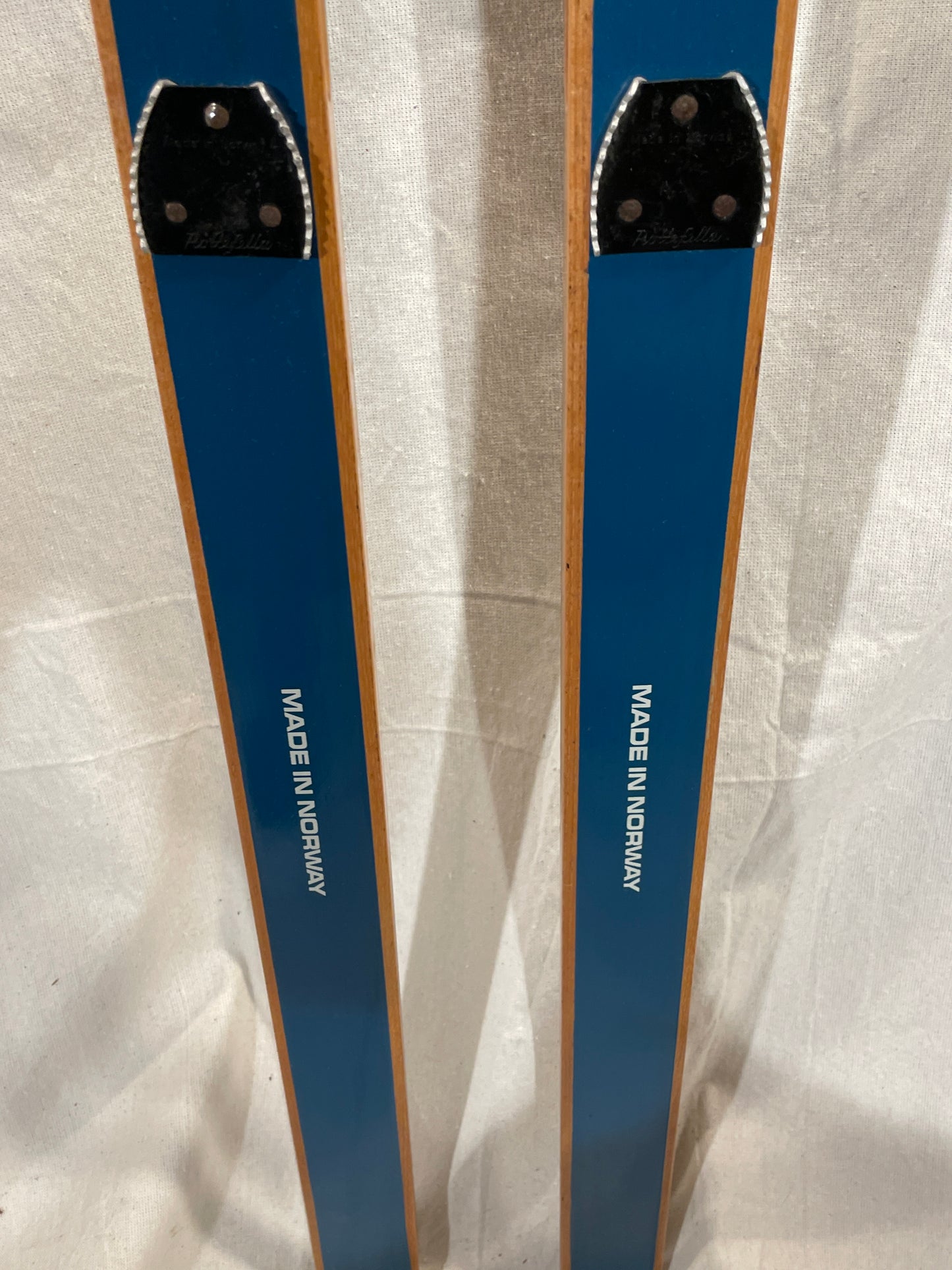 195cm Blå-Skia Wood "Tur-Langrenn" Light Touring Cross-Country Skis - Early 70s - TIMEPIECE!!!!