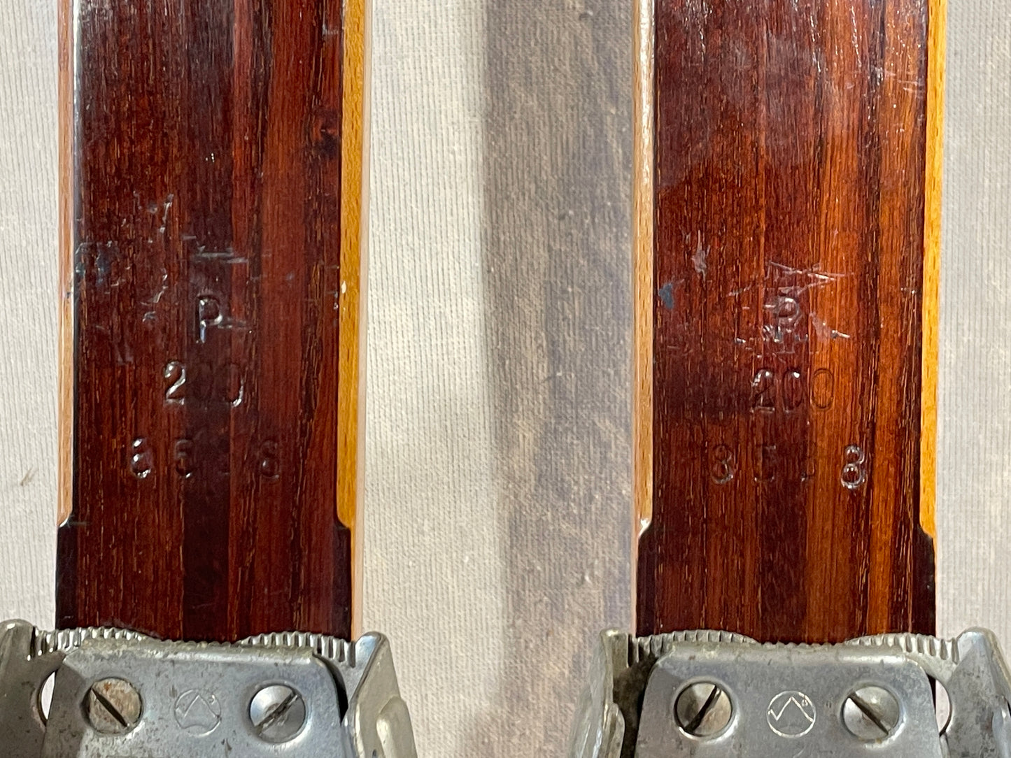 200cm "Ble-Fjell" Late 1960s Wood Cross-Country Touring Skis - Great Condition! - from NORWAY!!!
