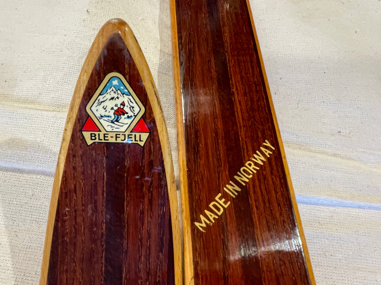 200cm "Ble-Fjell" Late 1960s Wood Cross-Country Touring Skis - Great Condition! - from NORWAY!!!