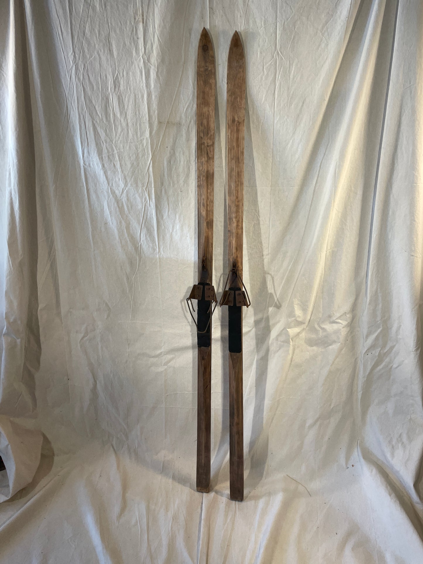 185cm SOLID WOOD Valtonen Vintage Cross-Country Skis from FINLAND - 1950s