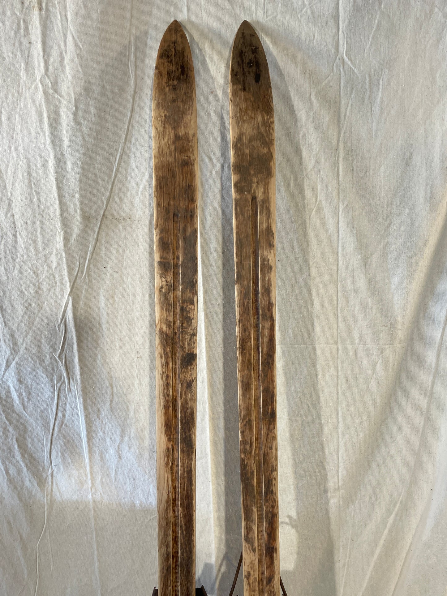 185cm SOLID WOOD Valtonen Vintage Cross-Country Skis from FINLAND - 1950s