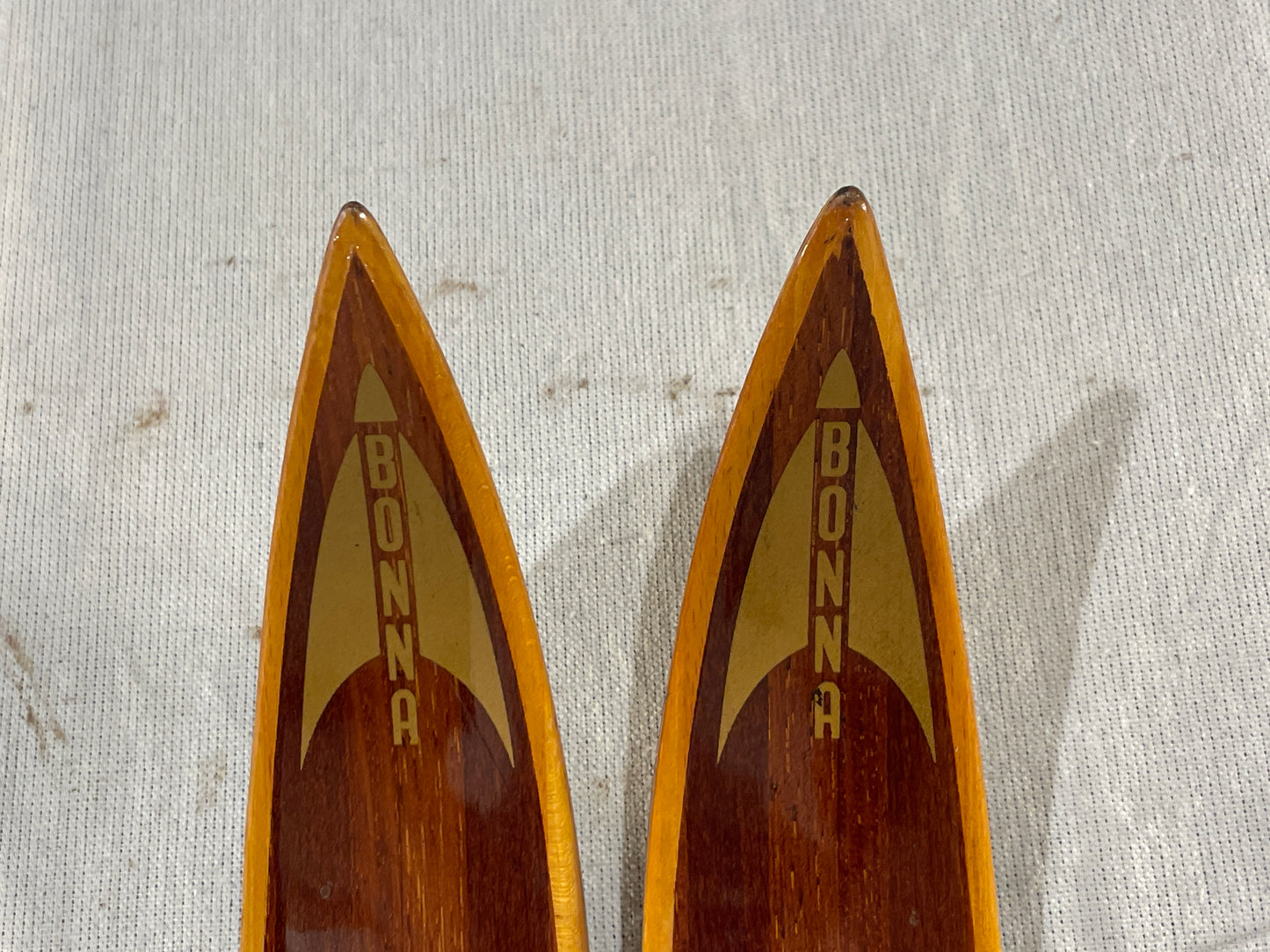 195cm Bonna 2000 Wood Cross-Country Skis - Early 1970s - from NORWAY!