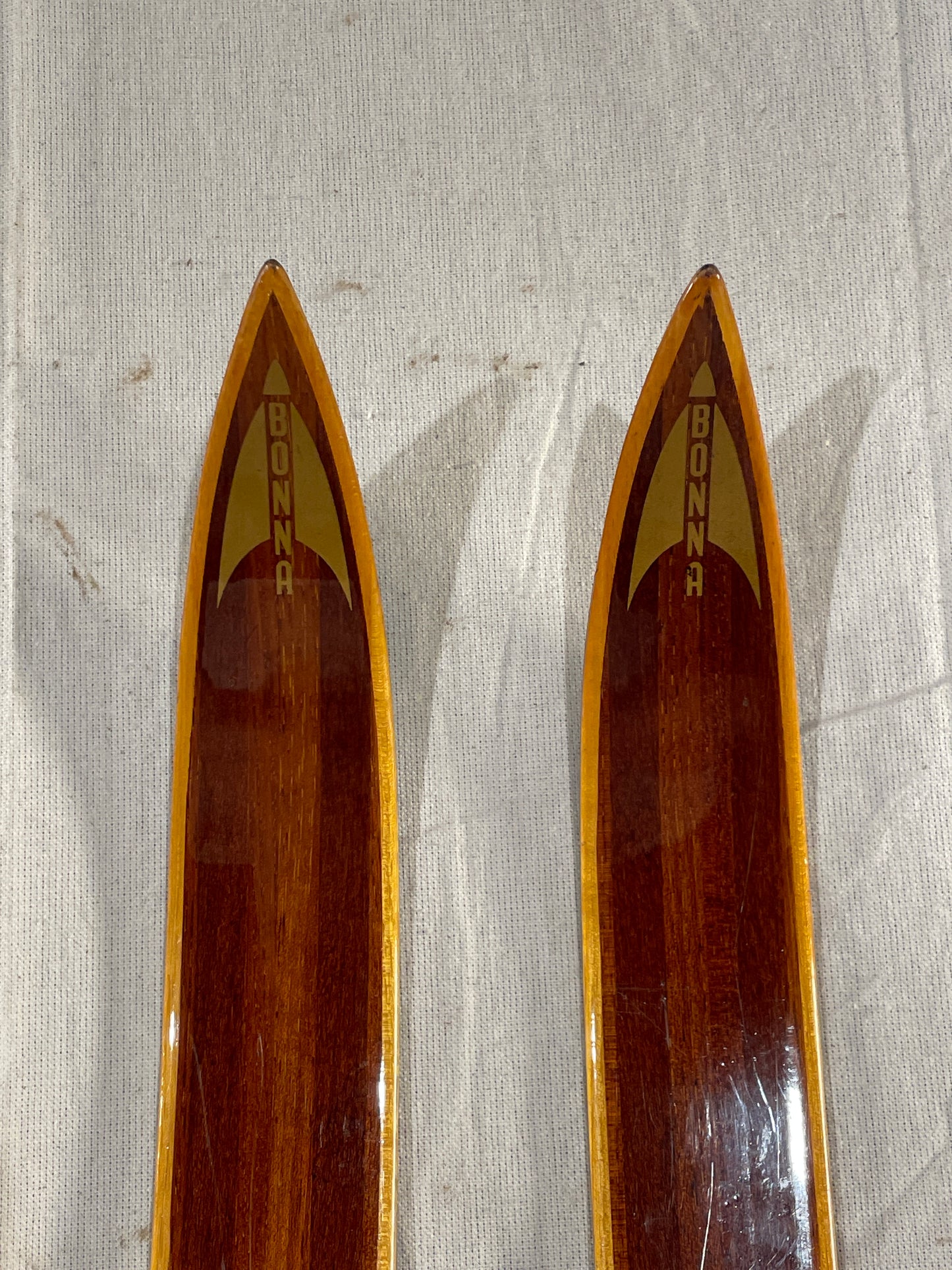 195cm Bonna 2000 Wood Cross-Country Skis - Early 1970s - from NORWAY!