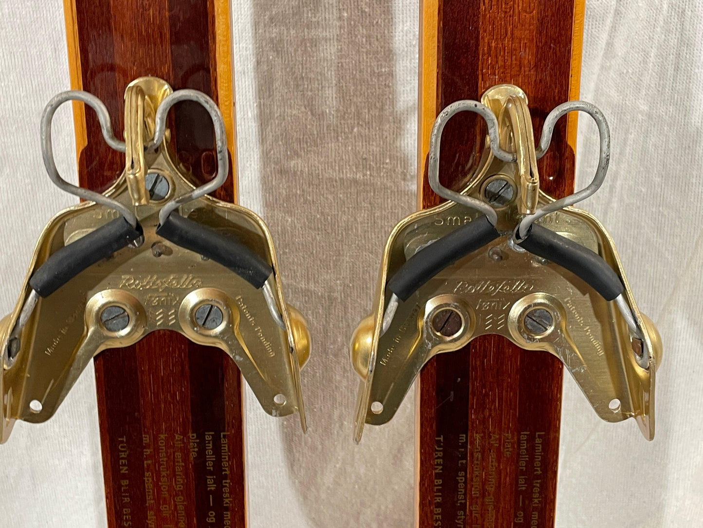 195cm Bonna 2000 Wood Cross-Country Skis - Early 1970s - from NORWAY!