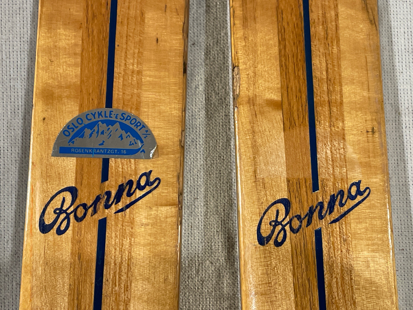 205cm Bonna "Konkurranse" Vintage Wood Cross-Country Racing Skis - NORWAY NORWAY - 1960!!!!