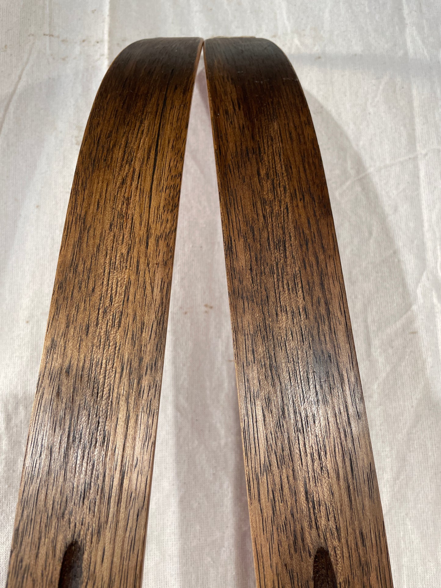 200cm Toppen Hallgeir Brenden "Balsa-Lett" Wood Cross-Country Racing Skis - RARE RED COLOUR - 1960s from Norway!!!!!!