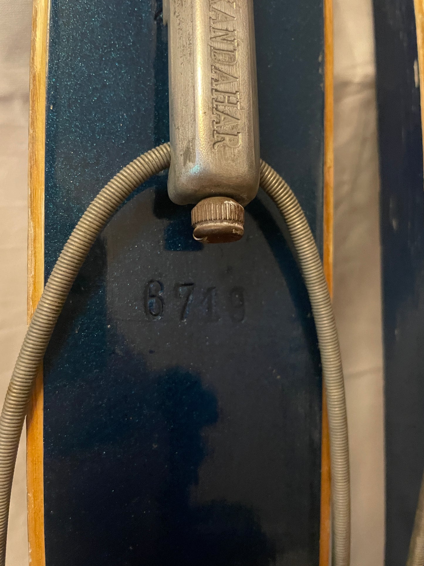 200cm Gravdal Norwegian Wood Jumping Skis from 1960s - FAR OUT COLOUR!!!