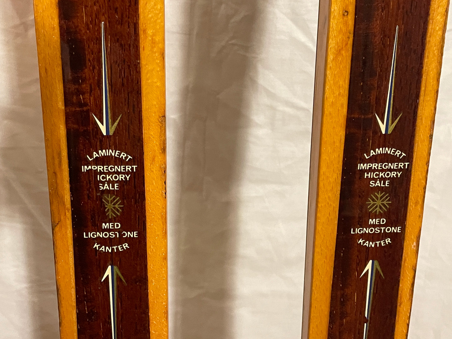210cm Sigmund Ruud Wood Cross-Country Skis - NORWAY - Beautifully Refinished!