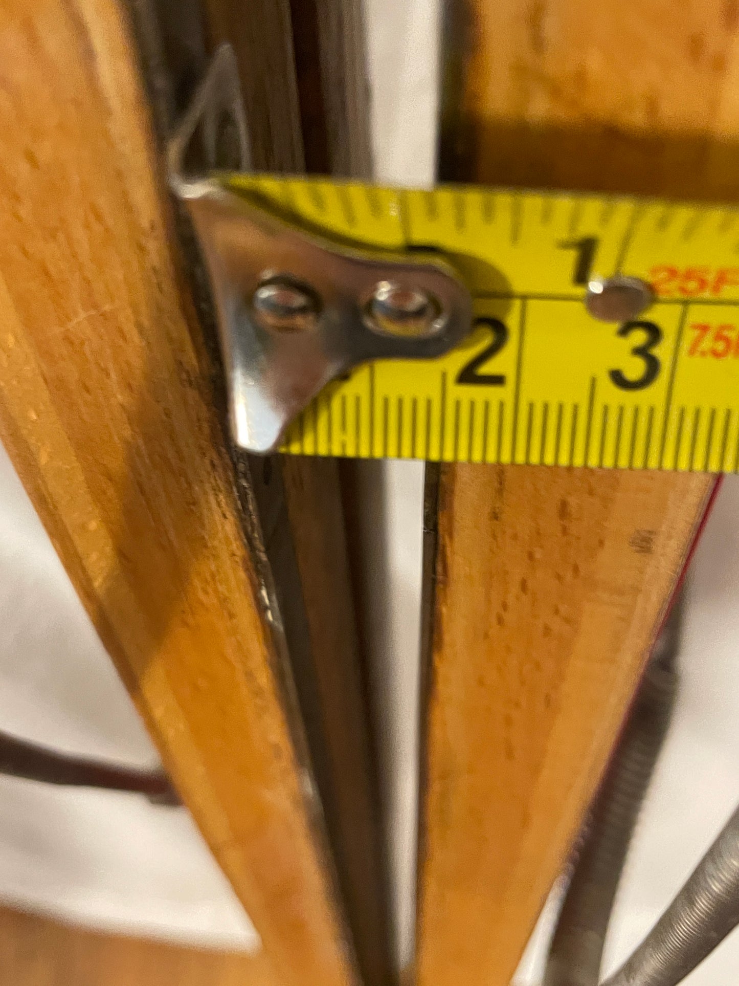 215cm Bonna of Norway 1960s Wood and Metal-Edge "Fjellski"