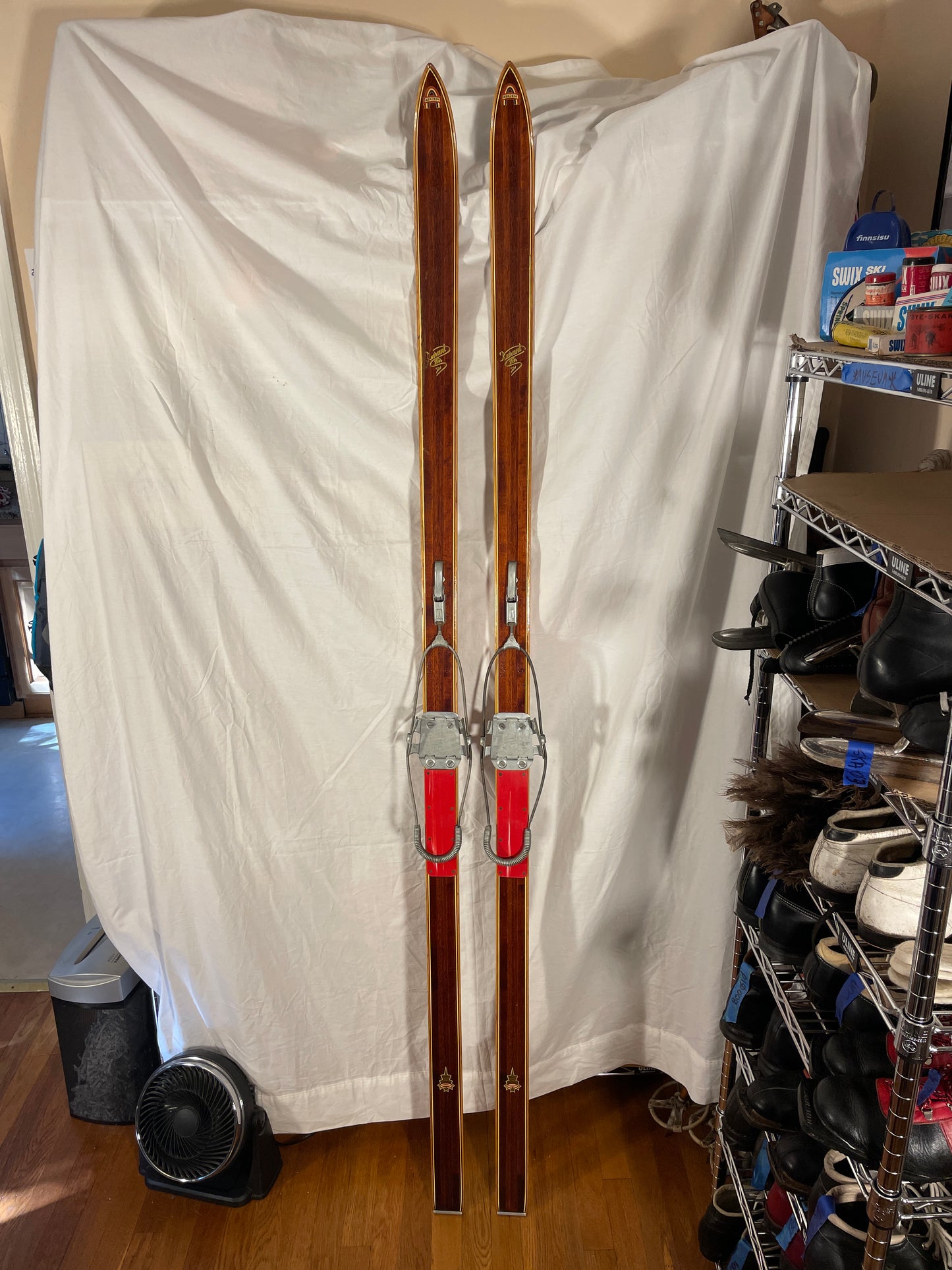 205cm Askjem "Kurant Tur Ski" Wood Cross-Country Touring Skis - 1960s