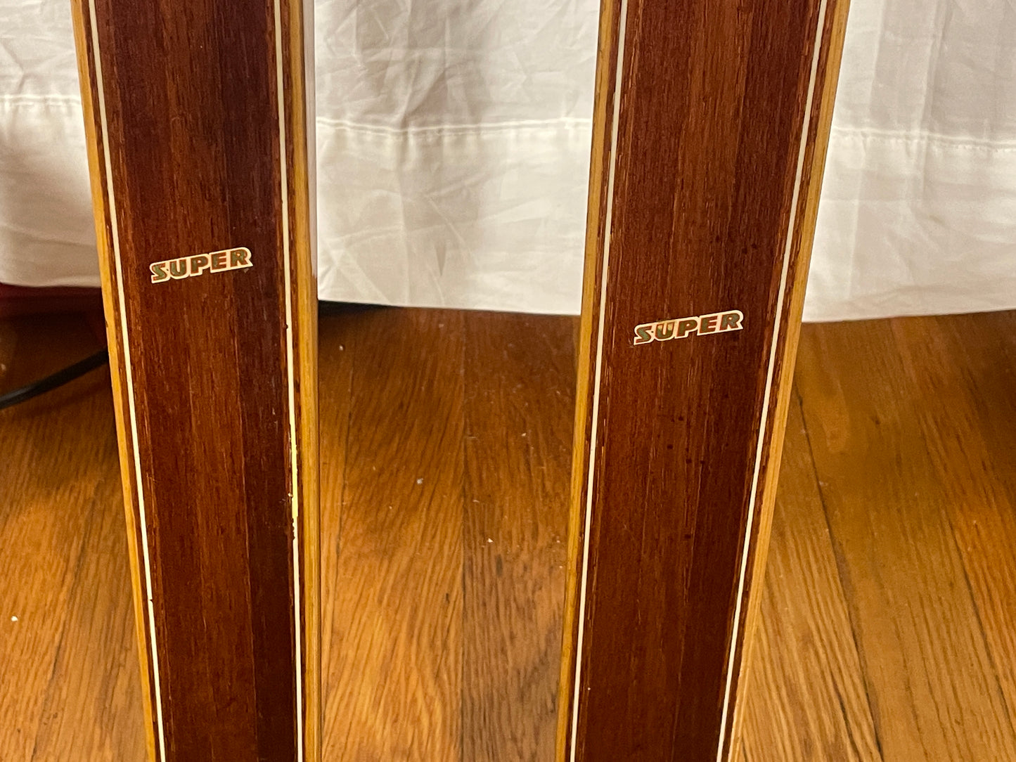 200cm "Spiralen" Drammen Norway Wood Cross-Country Touring Skis - Beautiful Artwork