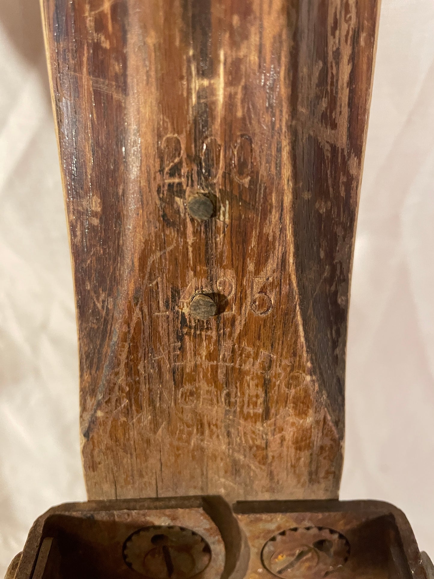 200cm P.T. Helleberg Lillehammer, Norway SOLID WOOD Cross-Country Skis 1930s