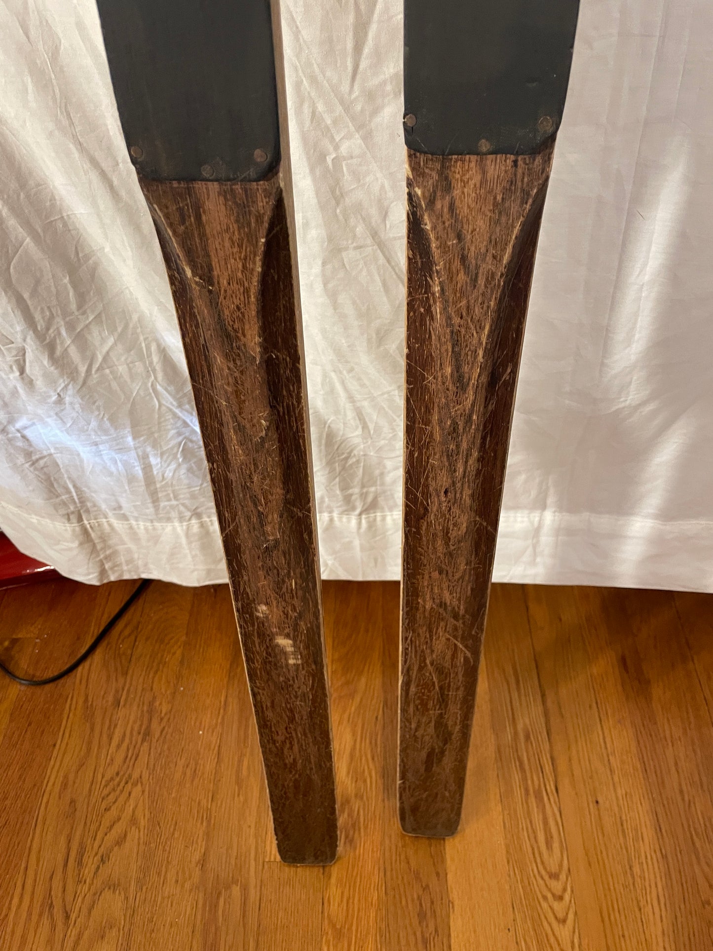 200cm P.T. Helleberg Lillehammer, Norway SOLID WOOD Cross-Country Skis 1930s