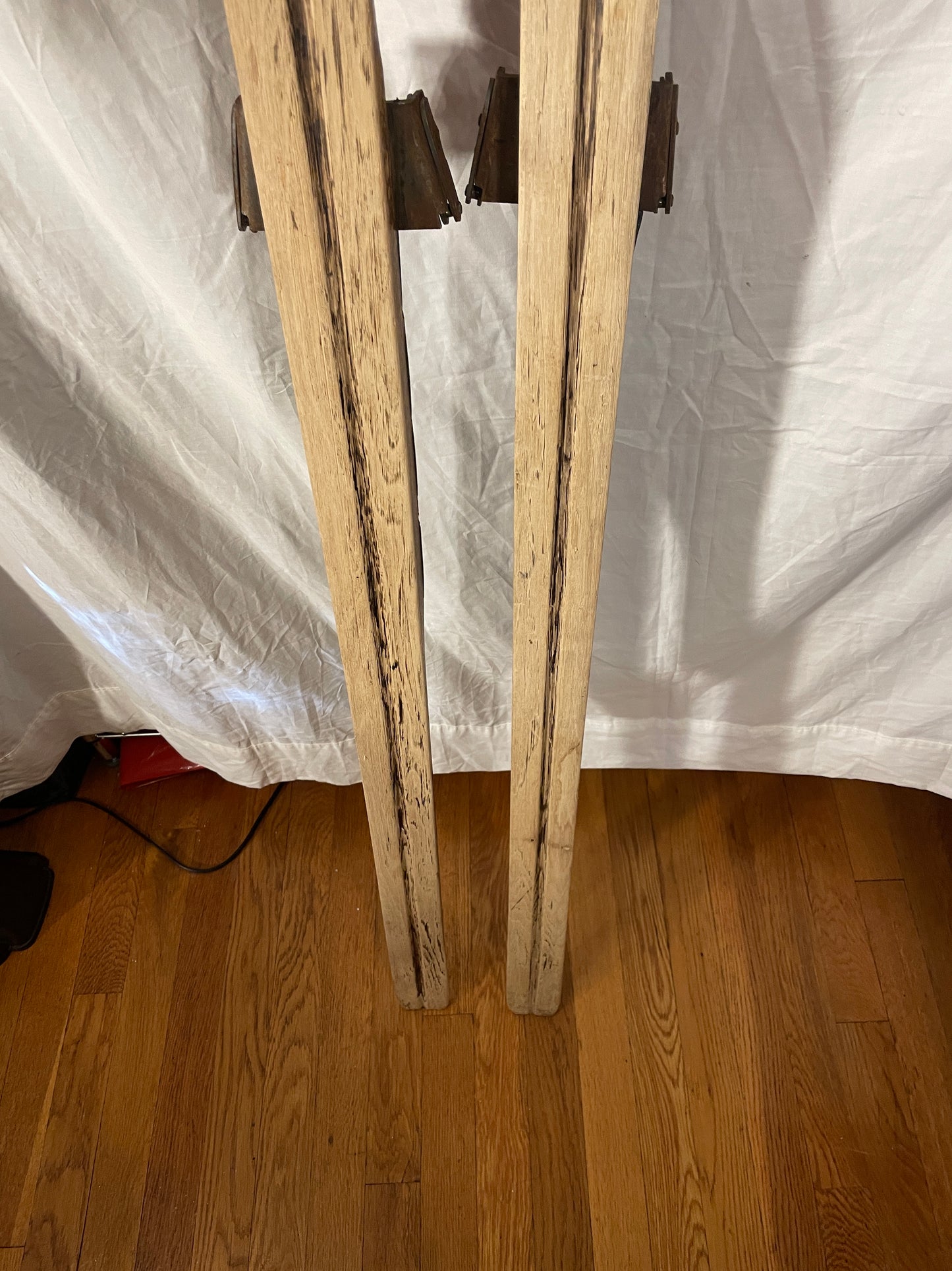 200cm P.T. Helleberg Lillehammer, Norway SOLID WOOD Cross-Country Skis 1930s
