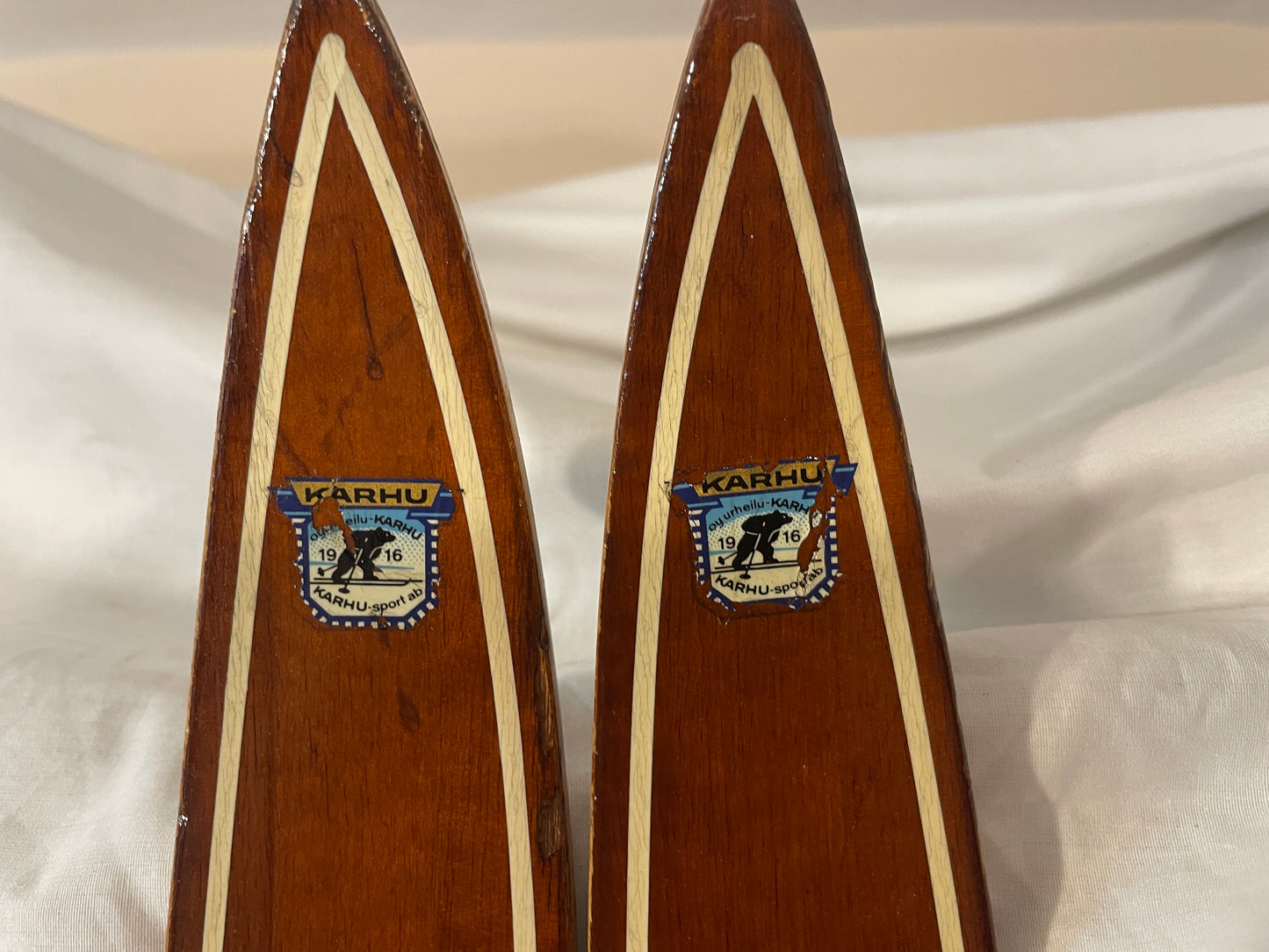200cm Karhu "Latu" Wood Cross-Country Skis - Finland - Early 1970s