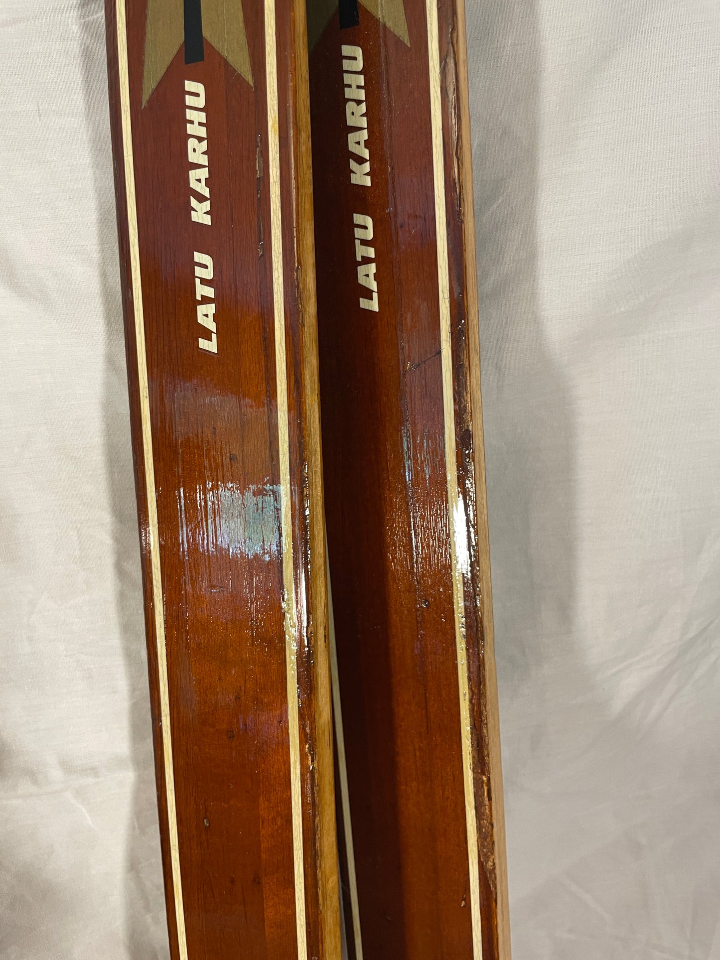 200cm Karhu "Latu" Wood Cross-Country Skis - Finland - Early 1970s