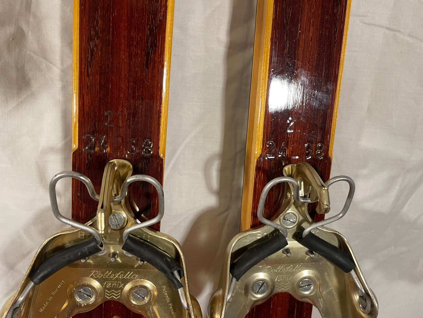 215cm Gresshoppa "Finse" Wood Cross-Country Skis - BEAUTIFUL condition - mid 1960s