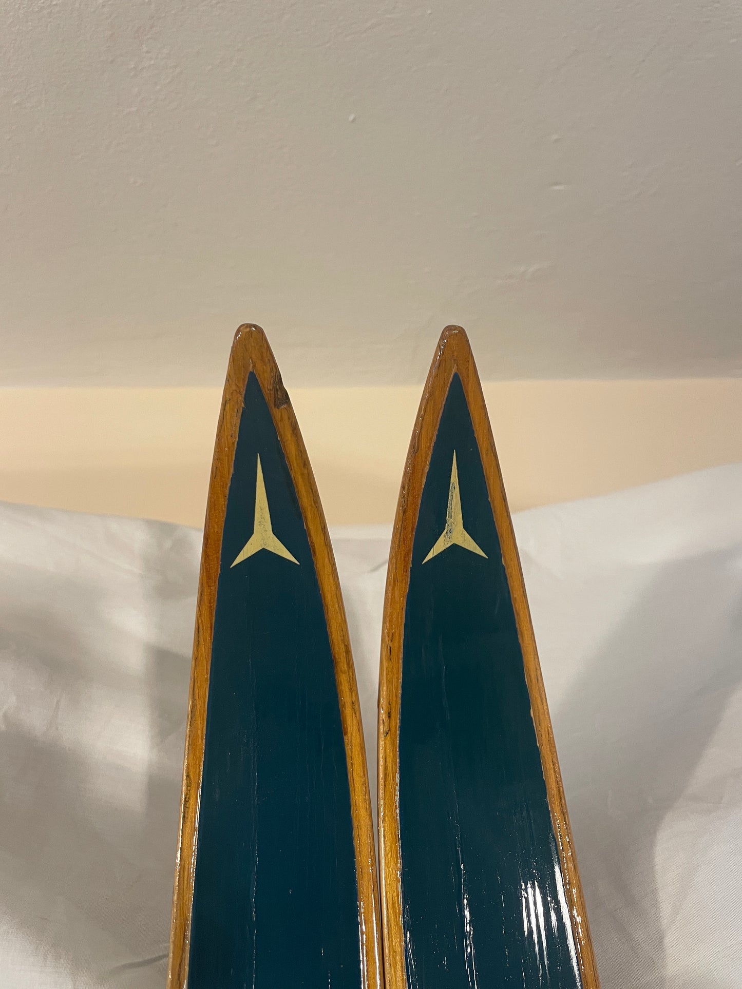 210cm Blå-Skia Wood "Tur-Langrenn" Light Touring Cross-Country Skis - Early 70s - TIMEPIECE!!!!