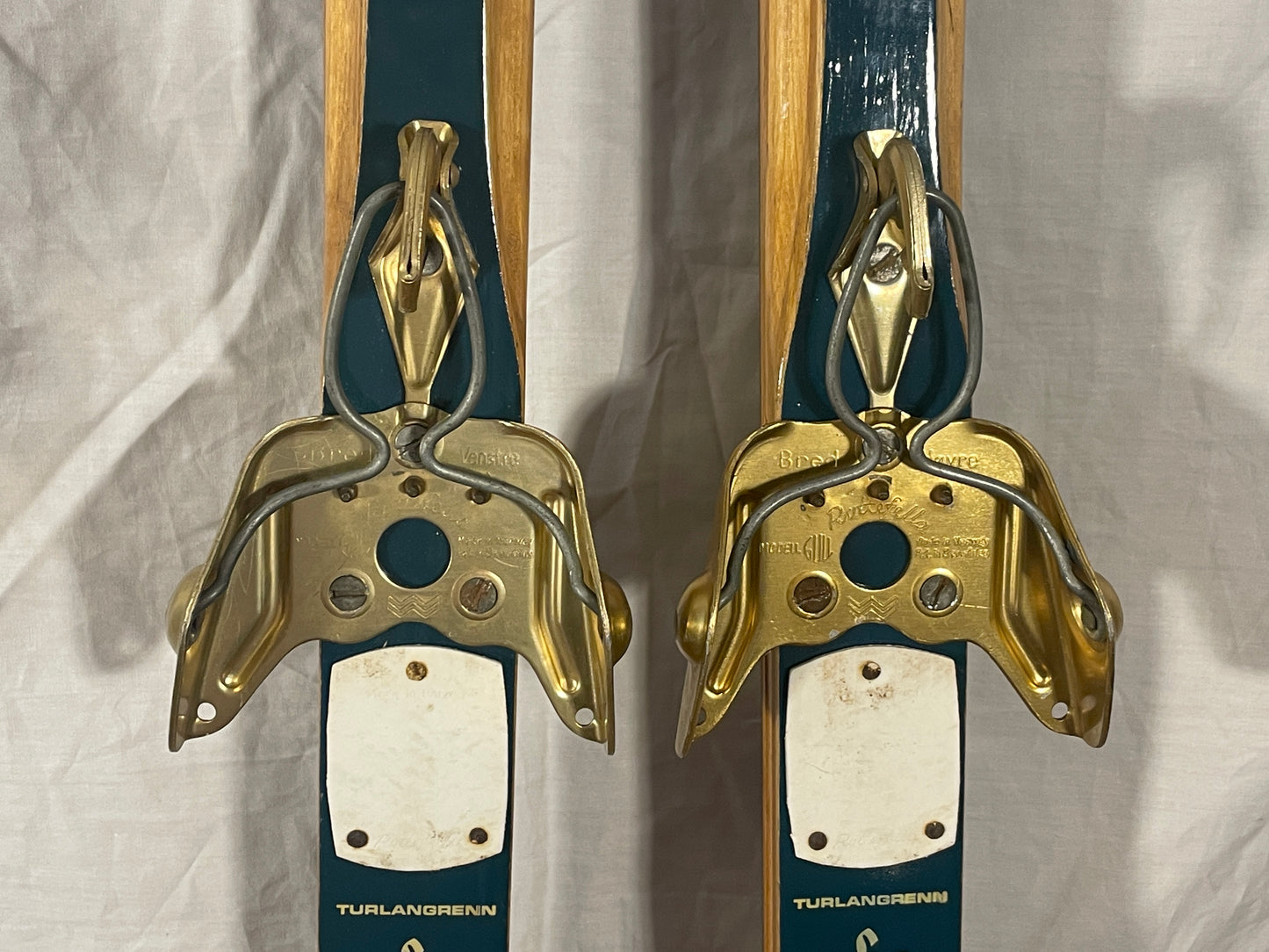 210cm Blå-Skia Wood "Tur-Langrenn" Light Touring Cross-Country Skis - Early 70s - TIMEPIECE!!!!