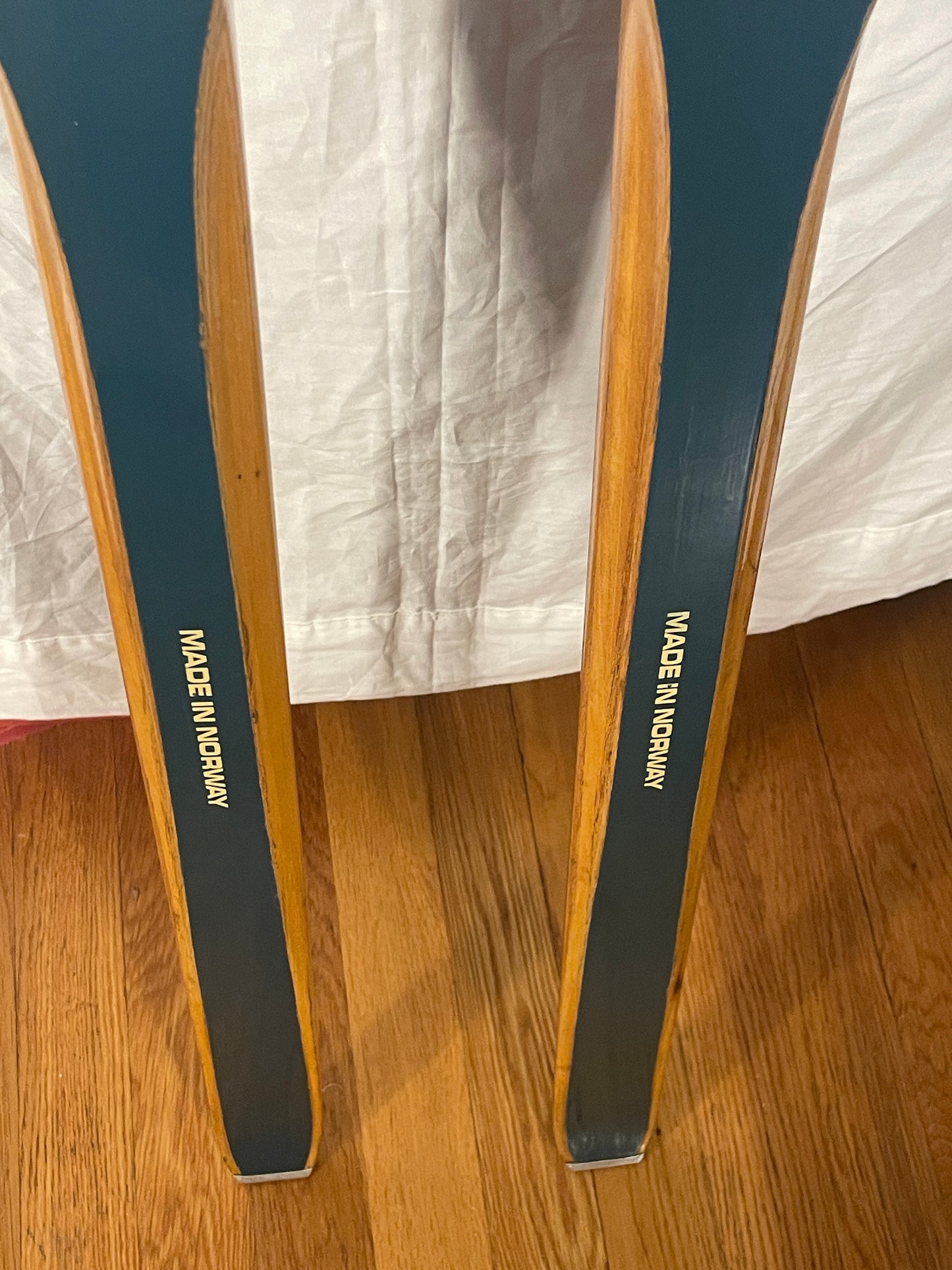 210cm Blå-Skia Wood "Tur-Langrenn" Light Touring Cross-Country Skis - Early 70s - TIMEPIECE!!!!