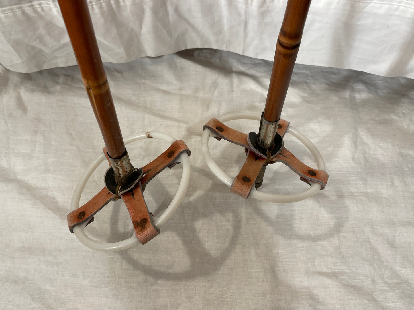 140cm Karhu Bamboo Cross-Country Ski Poles from FINLAND - 1960s