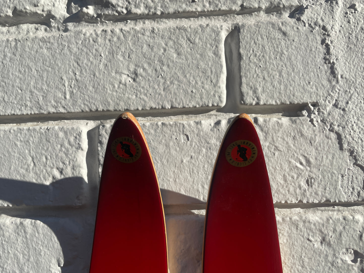 180cm Esko Järvinen Wood Cross-Country Skis - "Phenowood" Low-Maintenance Base - UNUSED - 1970s