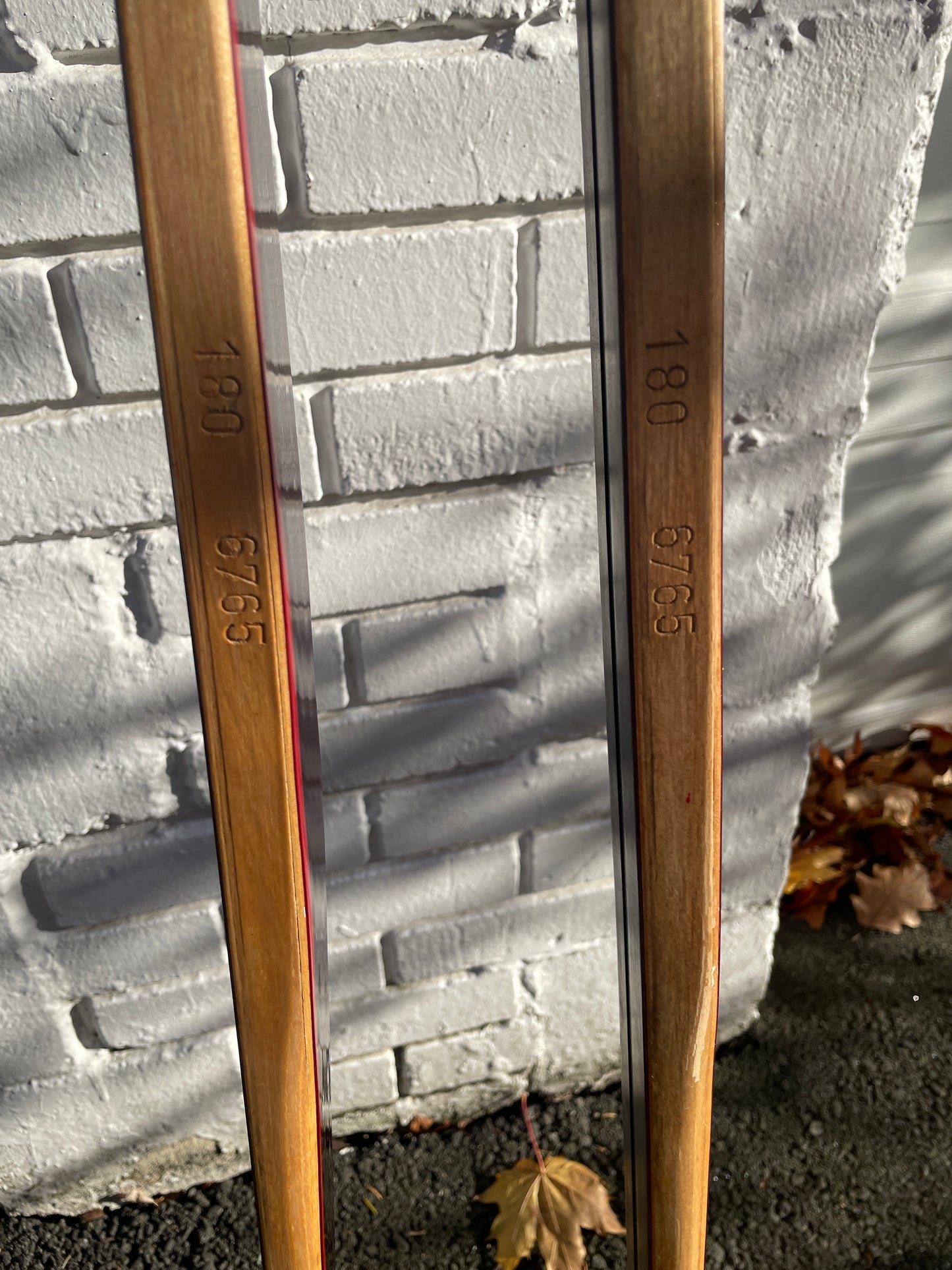 180cm Esko Järvinen Wood Cross-Country Skis - "Phenowood" Low-Maintenance Base - UNUSED - 1970s
