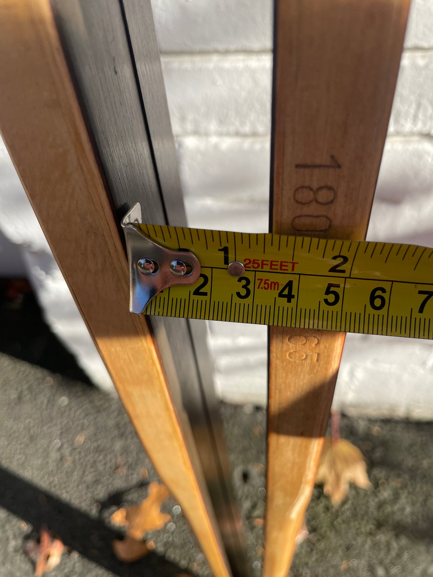 180cm Esko Järvinen Wood Cross-Country Skis - "Phenowood" Low-Maintenance Base - UNUSED - 1970s