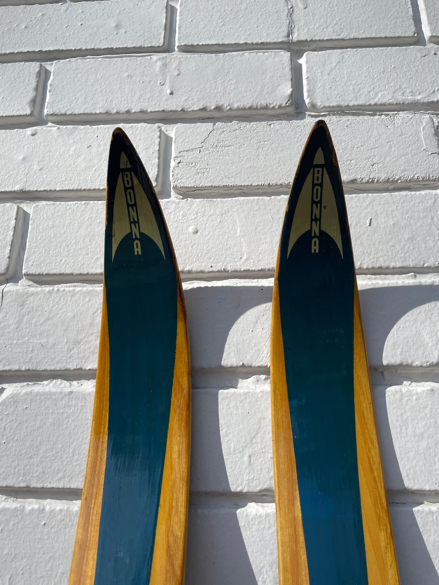 200cm Bonna 1800 Wood Cross-Country Skis - Early 1970s - from NORWAY!