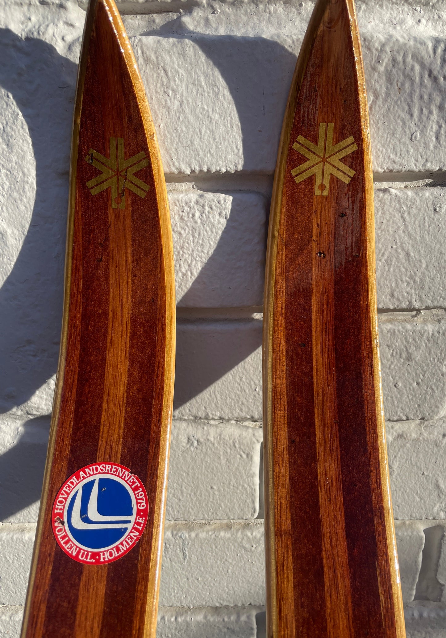 180cm Bonna 2000 Wood Cross-Country Skis - Early 1970s - from NORWAY!
