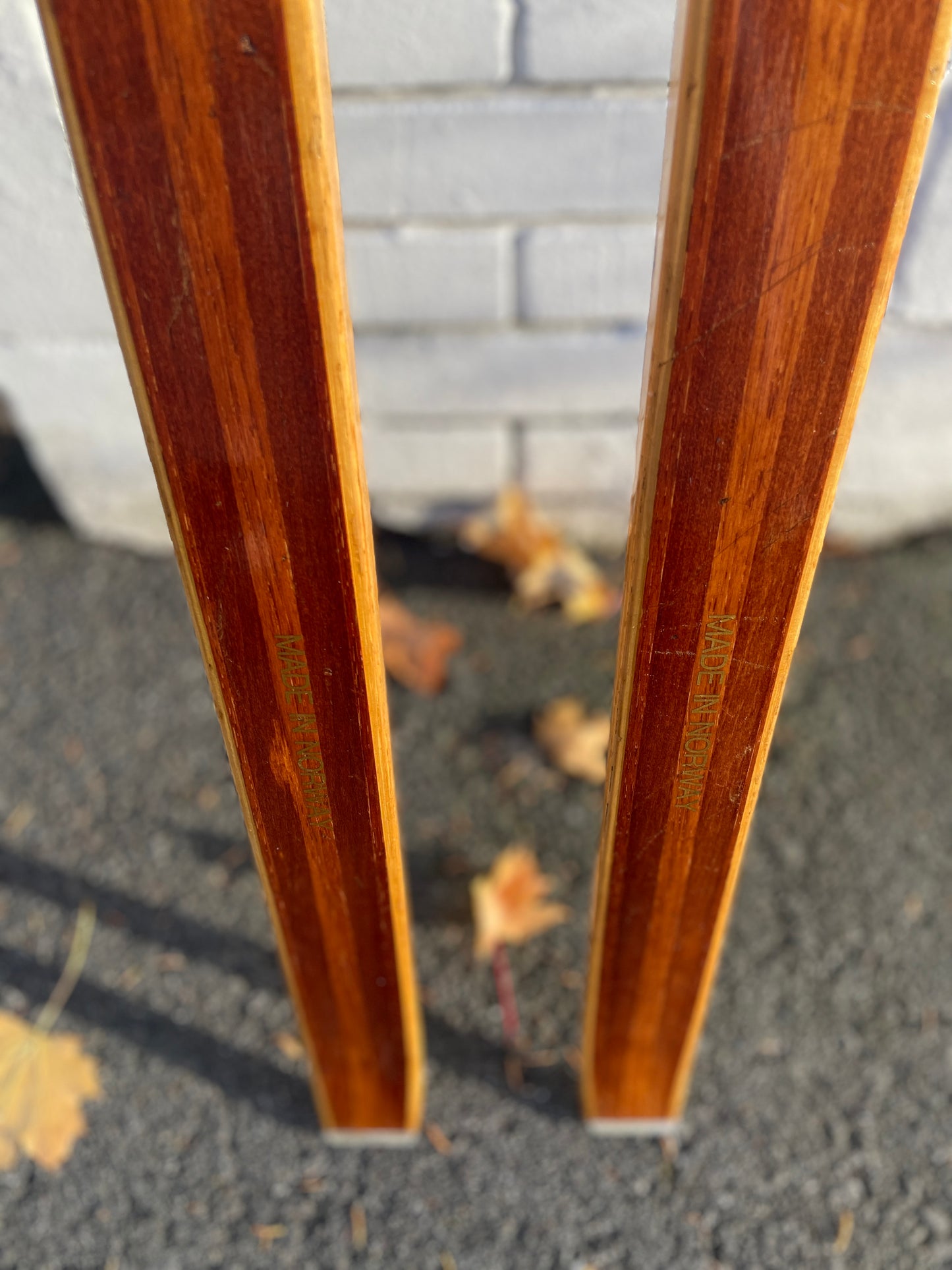 180cm Bonna 2000 Wood Cross-Country Skis - Early 1970s - from NORWAY!