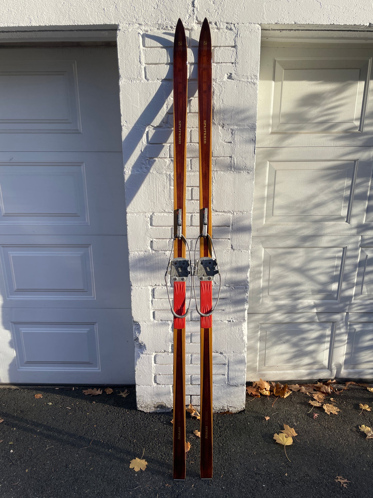 205cm Splitkein Early-1970s "Turski" Wood Cross-Country Touring Skis - Great Condition!