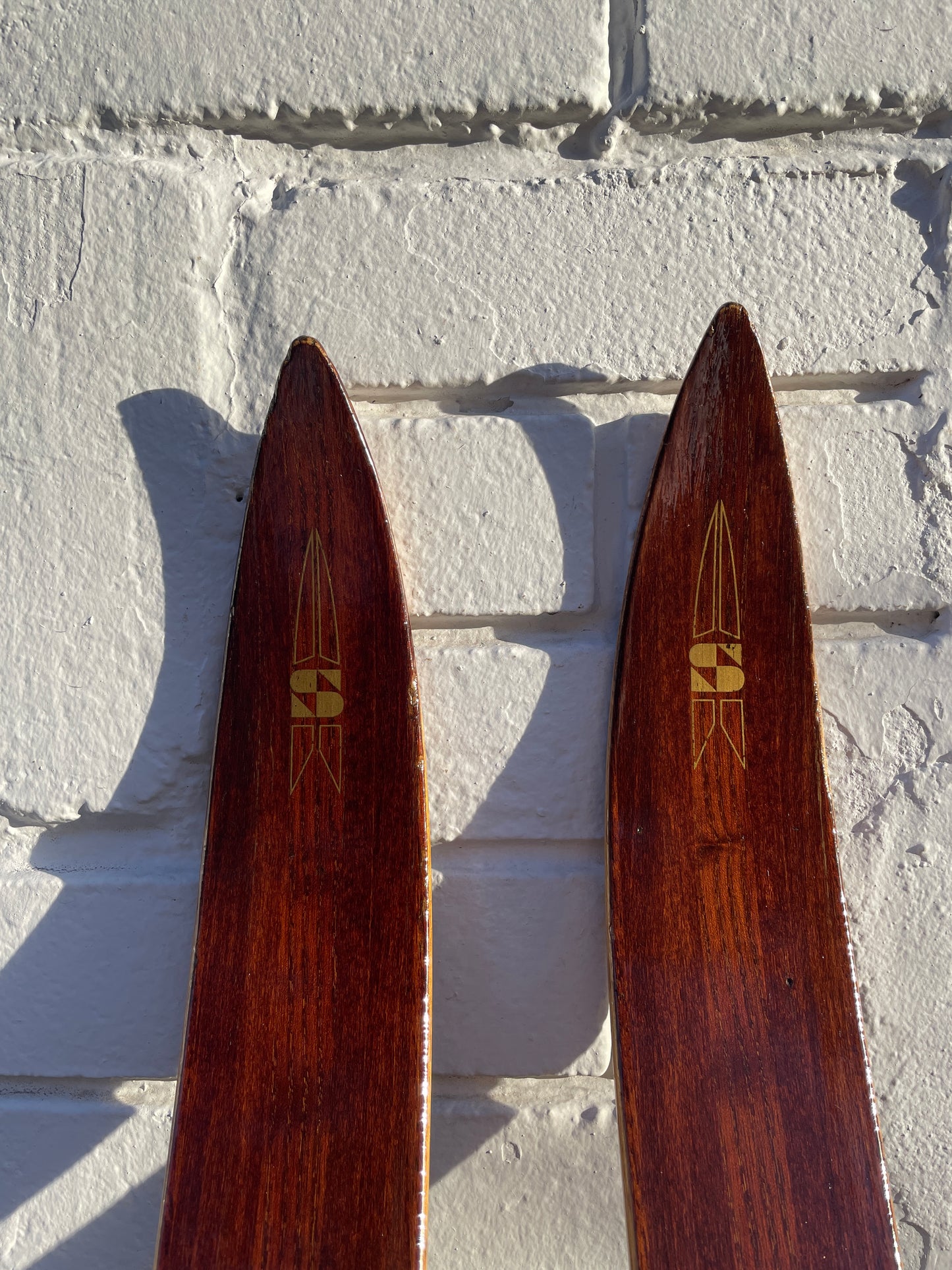 205cm Splitkein Early-1970s "Turski" Wood Cross-Country Touring Skis - Great Condition!