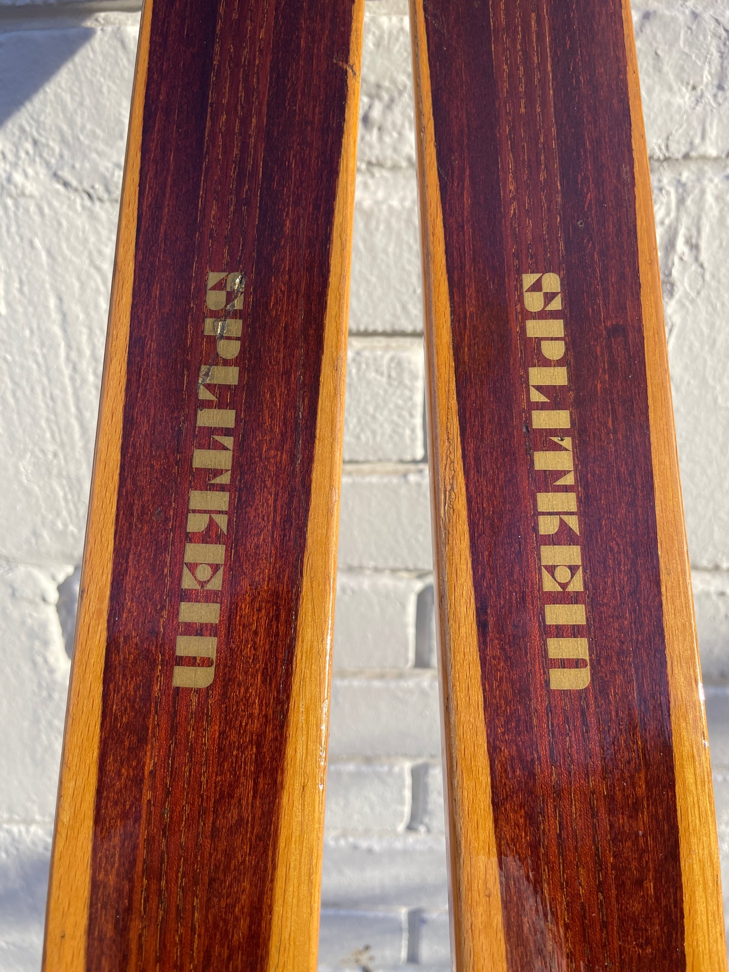 205cm Splitkein Early-1970s "Turski" Wood Cross-Country Touring Skis - Great Condition!