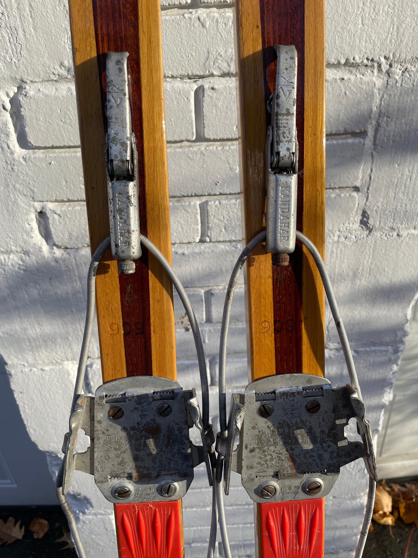 205cm Splitkein Early-1970s "Turski" Wood Cross-Country Touring Skis - Great Condition!