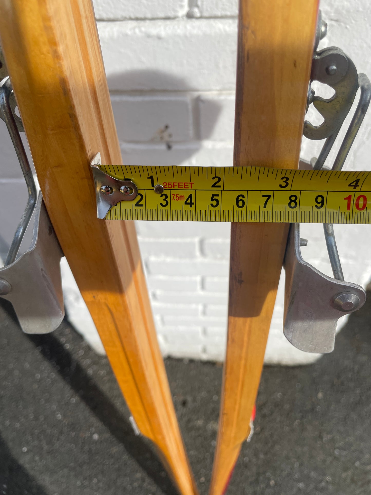 215cm Vintage 1960s Esko Järvinen Racing Skis: Birch & Hickory