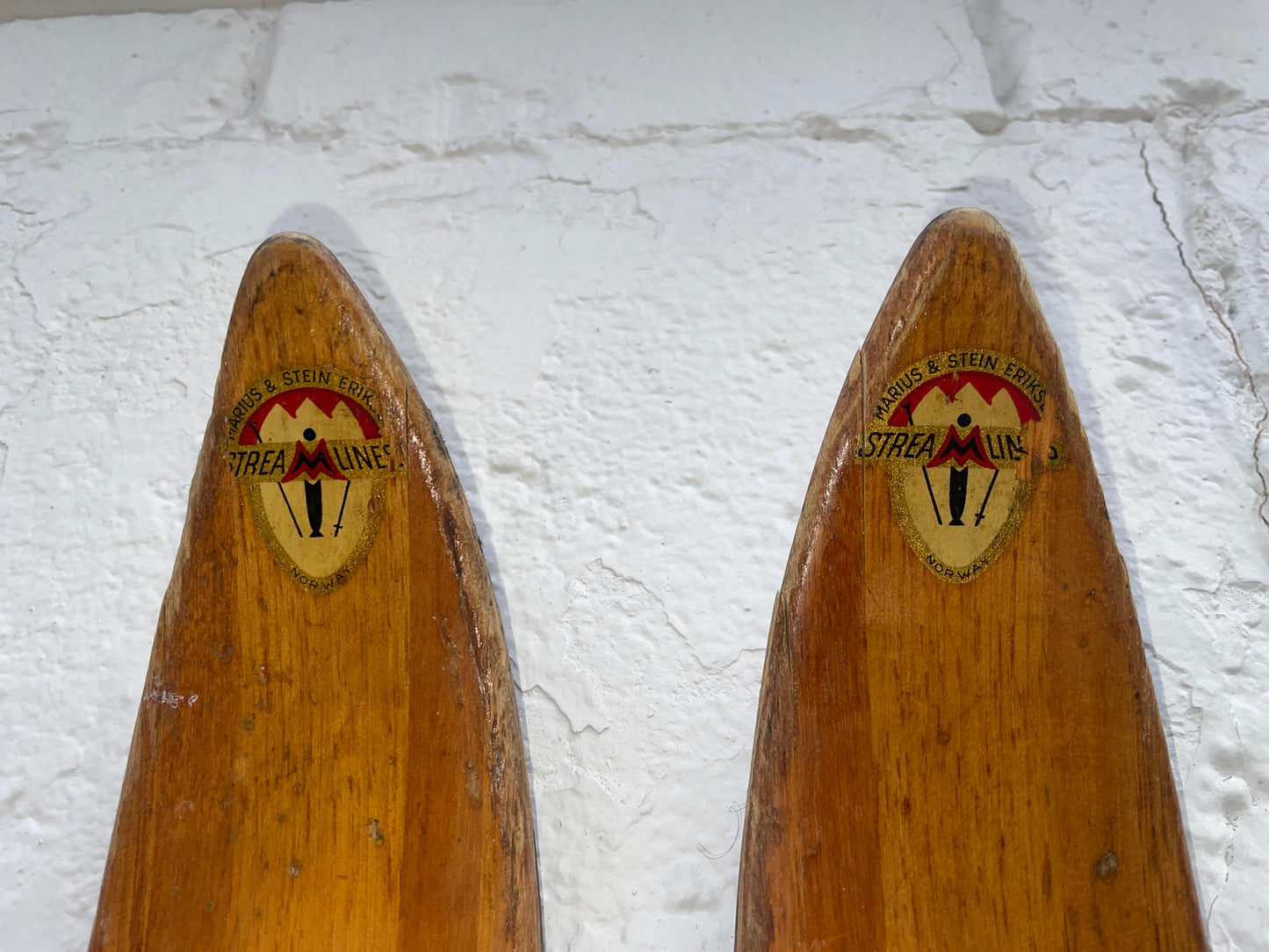 210cm Marius & Stein Eriksen Streamlines "Jet" Metal-Edge Alpine Skis - 1950s - Beautiful Original Condition!!!!