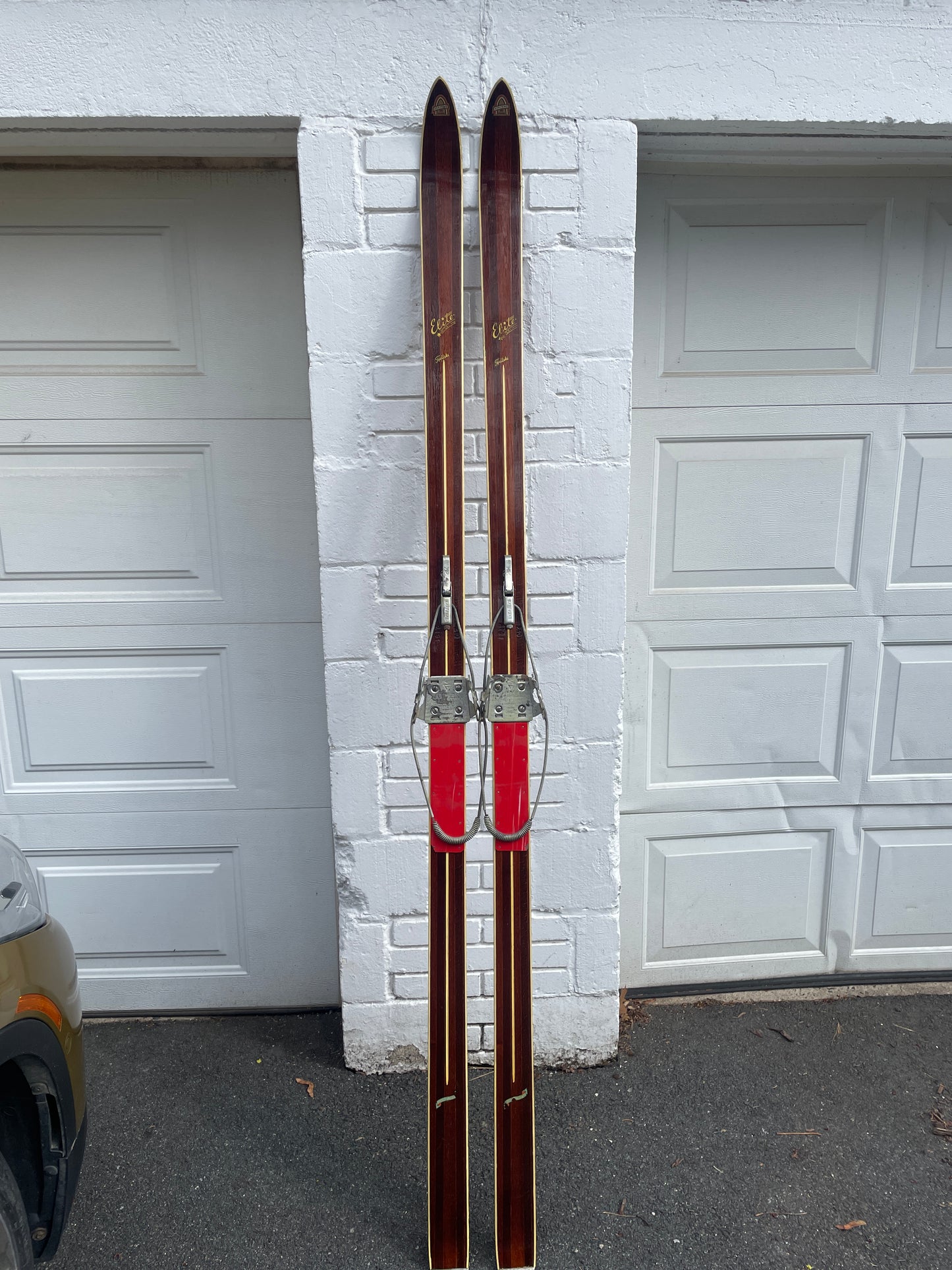 210cm Askjem "Elite" Fjellski Wood Cross-Country Mountain Skis - 1960s
